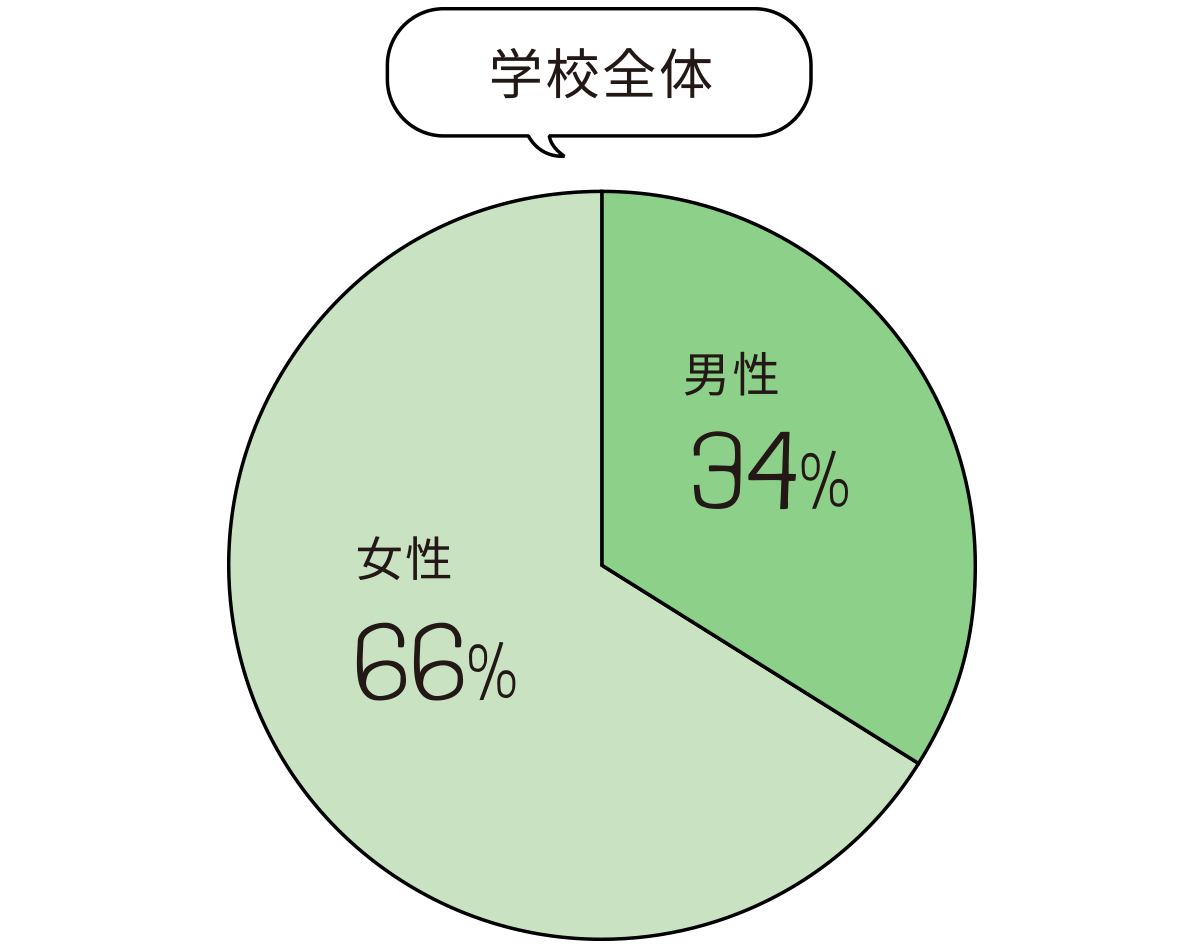 男女比：全体円グラフ